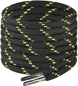 7STROBBS 2 Pares Cordones Redondos para Botas y Zapatos de Montaña,Resistentes Cordones para Zapatos de Trabajo/Seguridad/Treking para Mujer o Hombre
