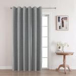 Joydeco Custom Light Grey Textured 100% Blackout Curtain for Bedroom and Living Room. Grommet Textured Thermal Insulated Room Darkening Curtain 1 Panel (Custom Size and Color)