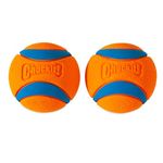 ChuckIt! Ultra Ball Dog Toy Ball Durable Rubber Dog Ball High Bounce Floating Chuck It Launcher Compatible Toy Balls For Dogs, 2 Pack, Large