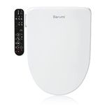 Barumi BM-4000 Elongated Bidet Toilet Seat, Smart Heated Seat, Air Dryer, Warm Water & Pressure Control, Self-Cleaning, Child & Eco Mode, Self Cleaning -SS Spray Nozzle with Massage, Soft Close Lid