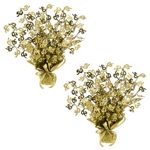 Beistle 2 Piece Metallic Plastic Gold Gleam ‘N Burst 50th Wedding Anniversary Centerpiece Birthday Party Table Decorations