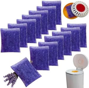 CxylCue 14 Pack Diaper Pail Odor Absorber Refills for Munchkin Step and Pall Diaper Pails, Odor Eliminator Filter Refills for Puck Baking Soda Cartridge (Lavander)