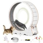 Naviconvex Cat Wheel 43.3 inch XL Cat Wheel for Indoor Cats,Cat Exercise Wheel with Carpeted Runway,Cat Treadmill,Cat Running Wheel,Cat Gift for Cat Lovers,Best Cat toys for Kitty's Weight Loss&Health