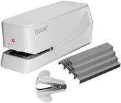 Coruscant Electric Stapler, Automatic Stapler, Heavy Duty，25 Sheet, Store 210 Staples，Includes 2000 Staples and 1 Staple Remover. Electric Desktop AC or Battery Powered for Home/Office Use