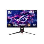 ASUS ROG Swift OLED PG32UCDMR gaming monitor ― 32-inch, 4K (3840 x 2160) QD-OLED panel, 240Hz, 0.03 ms (GTG), G-SYNC compatible, Proximity Sensor, 99% DCI-P3, 90 W Type-C, DisplayPort 2.1a, HDMI 2.1