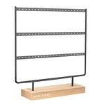 Mocolo Earring Organiser, Earring Display Stand, Earring Holder for Hanging Earrings (66 Holes & 3 Layers)