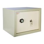 Laxmi KAPAT Safe locker for Home 29.50 L (Size- H12” x W15” x D13”), inbuilt LED light provided, laser cut computerize ultra key locking – 2 Keys, used for home, office & hotel (Beige-Ivory Color)