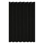 Deconovo Window Treatment Wide Width Curtain Thermal Insulated Eyelet Blackout Curtain for Bedroom 100 x 84 Inch Black 1 Panel