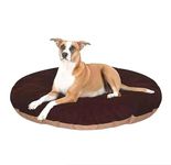 Furry Smile Luxurious Indoor and Outdoor Pillow/Gaddi/Takiya for Dog and Cat (S, Brown & Cream)