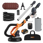 MAXXT Cordless Drywall Sander with Vacuum Dust Collection, Brushless Electric Wall Sander with 7 Variable Speed Foldable Telescopic, Popcorn Ceiling Removal Tool, 20V Max 4.0 Ah Battery and Charger
