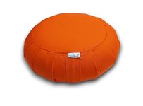 NutriBuck® Buckwheat ZAFU Meditation Cushion Filled with Buckwheat Hulls, Elevate Comfort, Posture, and Mindfulness in Your Meditation Practice with Premium Quality Craftsmanship (Orange)