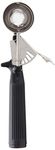 Winco Ice Cream Disher with Black Handle, Size 30, Stainless Steel