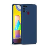 Pikkme Back Cover | Shock Proof Matte Soft Silicon Flexible Back Cover for Samsung Galaxy M31 / F41 / M31 Prime (Blue)