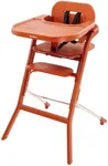 Unilove Grow with Me 2-in-1 Baby High Chair – Adjustable Toddler Chair with Baby Set, Removable Harness, One-Hand Seat & Footrest Adjustment, for Ages 6-60 Months - Pumkin Orange