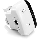 NETVIP Wifi Repeater Wireless Range Extender Amplifier IEEE802.11n/g/b 2.4GHz,Easy Setup with WPS Function for High Speed Long Range Optimal WiFi Performance(300M-New Chip)