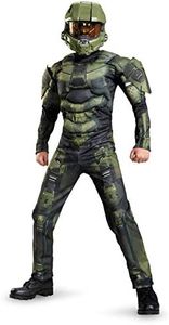 Master Chief Classic Muscle Costume, Medium (7-8)