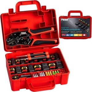 PEBA Waterproof Car Electrical Connector Terminals Automotive Electrical Wire Connector Plug Kit 1/2/3/4 Pin Connectors Male and Female with Ratchet Crimping Tool