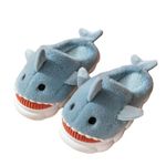 Yoroka Shark Slippers Cartoon Fuzzy Slippers Animal Plush Slippers Thick Sole Winter Indoor Slippers for Women and Men Shark-LBL-10