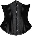 Camellias Women's 26 Steel Boned Heavy Duty Waist Trainer Corset Shaper for Weight Loss, XL/30" (Fit Natural Waist 33"-35"), Black