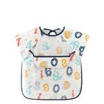 SNOWIE SOFT® Sleeveless Baby Bib with Pocket Summer Toddler Bib Washable and Lightweight Waterproof EVA Baby Bib Tie Back Cartoon Print Toddler Bibs for Baby 6-24 Months