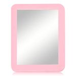 ARTLYMERS Magnetic Locker Mirror, 5x7 Real Glass Small Mirrors for Locker with Magnetic Backing, for School Locker, Bathroom, Household Refrigerator, Locker Accessory(Pink)