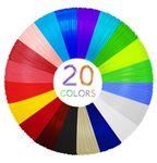 GIANTARM 3D Pen PLA Filament Refill Kit, 20 Assorted Colors, 1.75mm, 16ft Each, Total 320ft with 2 Finger Protectors, 3D Pen Filament…