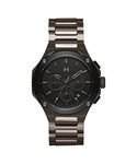 MVMT Raptor Qtz Analog Fashion Chrono Black Round Dial Men's Stainless Steel Strap Watch|Ionic Plated Taupe Steel Material|Taupe Color Band - 28000152-D