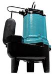 Little Giant 10SC-CIA-SFS 115-Volt, 7200 GPH, 1/2 HP Automatic Cast Iron Sewage/Effluent Pump with Integrated snap-Action Float Switch and 20-ft. Cord, Blue, 511431