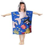 JORAKI Hooded Towel for Kids, Kids Poncho Towel Hooded Beach Towel Swimming Bath Towel Ultra Soft and Absorbent Bathrobe for Girls Boys Children Toddler 2-8 Years Old