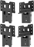 Outdoor 4x4 Compound Angle Brackets, Multi-Use Platform Steel Brackets for Deer Stand, Hunting Blinds, Shooting Shack, Observation Decks, Outdoor Platforms, Set of 4