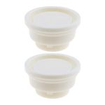 Be In Your Mind 2PCS Pool Ladder Rubber Bumper 39mm Ladder Stopper Cushion Buffer Guard Plug for 42mm Ladder Diameter Swimming Pool Ladder Accessories White