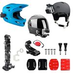 micros2u Gopro Helmet Mount Front + Side Kit, Incl: J-Hook Buckle, Quick Release Clip, 3M Adhesive Pads. Compatible with Gopro Hero, Osmo,Apeman, Action Sports Camera