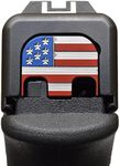 Milspin Slide Back Plate Compatible with Glock Gen 1-5 | American Flag | Veteran Made in USA I CNC Milled (Premium Tri Color, Models G17-G41, G45)