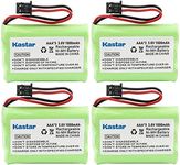 Kastar 4 Pack Cordless Phone BatteryReplacement for Uniden BT909 BT1001 BT1004 DECT 1500 DECT 1588-5 TRU-12803 TRU-226 TRU-9260 TRU-9360 Dantona Batt-909 Batt909 Panasonic P-P102 Type 22