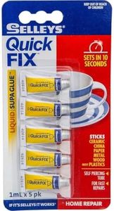 Selleys Quickfix Supa Glue, 5-Piece Set, Clear, 5ml, Cyanoacrylate, Adhesive