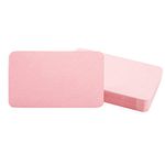 Blank Kraft Paper Message Card Business Cards Vocabulary Word Card Index Cards - about 100pcs (Pink)