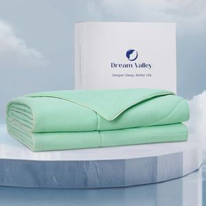 Dream Valley® Outlast® Cooling Comforter, All Season King Size NASA-Grade Technology Cooling Blanket for Hot Sleepers Night Sweats, Q-Max > 0.45 Aerocool™ Breathable, Mint Macaron, 106"x90"