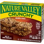 Nature Valley Crunchy Granola Bars | Whole Grain Oats & Dark Chocolate, 210g (10 Bars-PACK OF 5) | Multigrain Energy Bars| No Artificial Flavours