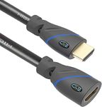 50 FT (15.2 M) High Speed HDMI Cable Male to Female with Ethernet Black (50 Feet/15.2 Meters) Supports 4K 30Hz, 3D, 1080p and Audio Return CNE525686