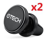 Magnetic Phone Car Mount Holder, eTECH Magnetic Mount Universal Air Vent for iPhone X / 8 Plus / 7 / 6S / 5S, Galaxy S5 / S6 / S7 / S8 / S9, Google Pixel, LG, & Other Smartphones (2Pack Black)