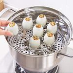 BESTAQUA Trivet Basket Stand for Pressure Cooker Stainless Steel Egg Steamer Rack for Instant Pot, 1 Pack