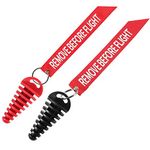 JZY, red-1 Dirt Bike Exhaust Plug, 0.6 Inches -1.5 Inches Muffler Exhaust Wash Plug for Motorcycle Dirt Bike 2 Stroke with Keychain Tag (2 Pack) -Red&Black