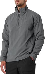 MorwenVeo Men's Casual Quarter Zip Pullover Lightweight Golf Track Jacket Stylish Windbreaker For Outdoors & Travel