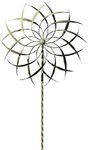 Ancient Graffiti AG-87108 Copper/Verdigris Pinwheel Staked Spinner, 22"X75", 22 by 75", Gray