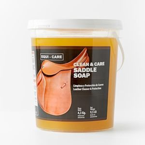 EQUI - CARE - Clean and Care Saddle Soap (9.5 LB) Leather Cleaner & Conditioner to Soften, Protect & Restore Leathercrafts-Leather Soap for Automotive, Furniture, Shoes, Tack, Boots, Bags, & Saddles.