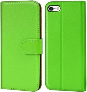 Verco Mobile Phone Case for Apple iPhone 5 > 5S > SE PU Leather Flip Case Wallet - Green