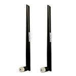 TECHTOO WiFi Antenna Dual Band 7dBi 2.4GHz/5.8GHz with RP-SMA Connector for Wireless Network Router USB Adapter PCI Card IP Camera DJI Phantom Wireless Range Extender FPV UAV Drone (Black 2-Pack)