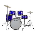 StarQuest SQ-DS-JR5-MBL Junior 5-Piece Drum Set – Premium Metallic Blue Finish – Perfect for Young Drummers and Beginners