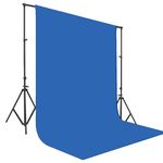 King Mills 10x10 ft Royal Blue Backdrop Curtain for Photography, Also Serving as Background for Golf Simulators for Home, Streaming Backdrop, Podcast Background, Zoom Backdrop.