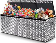 LargeToy Box, Made with Sturdier Wood Board - Collapsible Sturdy Storage Bins with Lids, Kids Toy Box Chest Organizer for Boys Girls, TC01,02,04 Upgraded Version